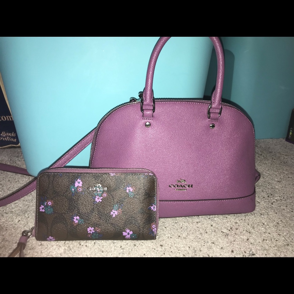 Purple coach purse